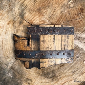 1&#39; Washington State Bourbon Barrel Wood Cutout with Rings