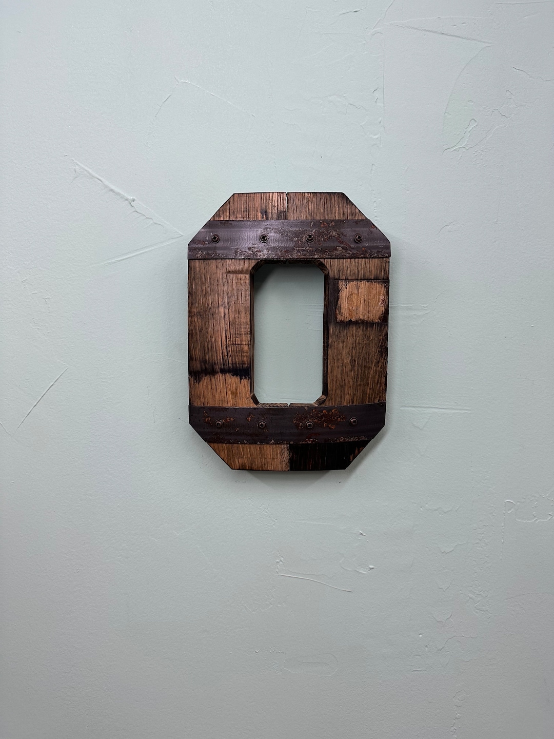 1’ “O” Monogram Bourbon Barrel Wood Cutout With Rings - Etsy