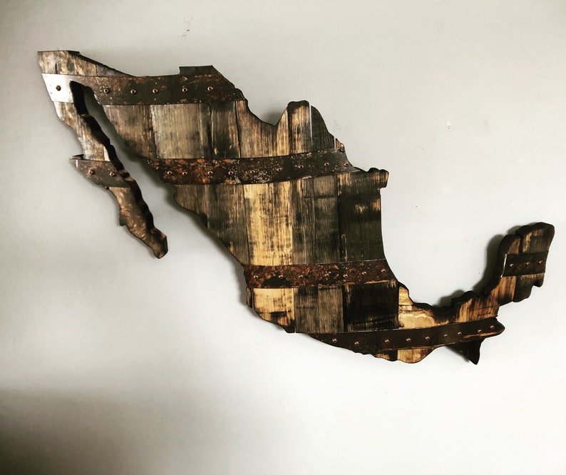 3\u2019 Mexico Bourbon Barrel wood cutout with rings
