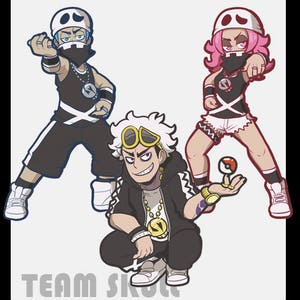 TEAM SKULL acrylic charms