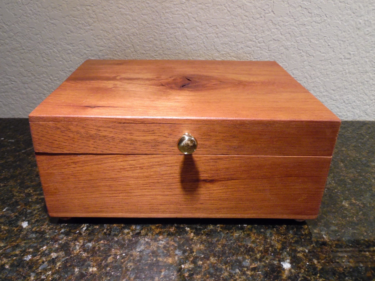 Spanish Cedar Wood Jewelry Box With Unique Natural Grained Top Etsy