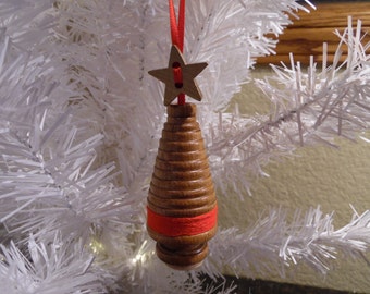 Wooden Bobbin Christmas Ornament, Christmas Tree Ornament, Wooden Bobbin, Christmas Gift, Ornament, Bobbin