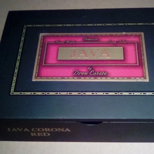 Caja para puros de madera roja Java Corona de Drew Estate, proyecto de manualidades, almacenamiento, confección de carteras, uso como humidor de viaje