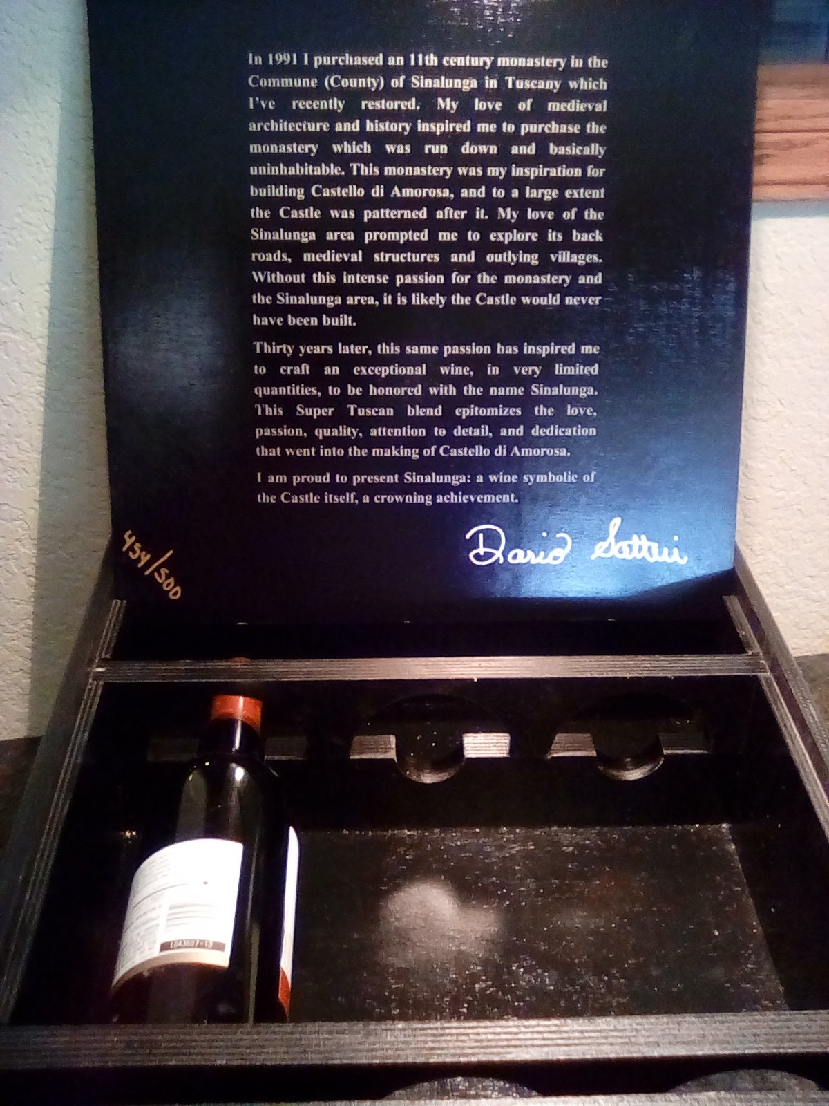 Two Bottle Wooden Gift Box  Castello di Amorosa Winery