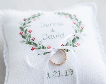 Personalized ring bearer wedding  ring Pillow