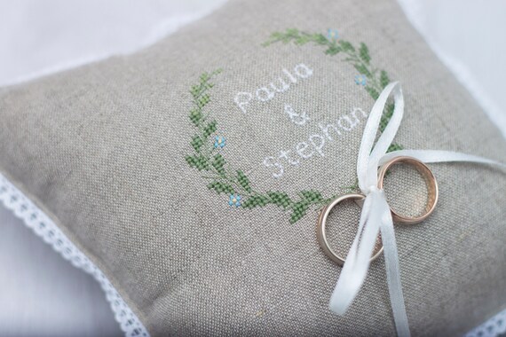 Ring Bearer Pillow Wedding Ring Pillow Linen Ring Pillow Etsy