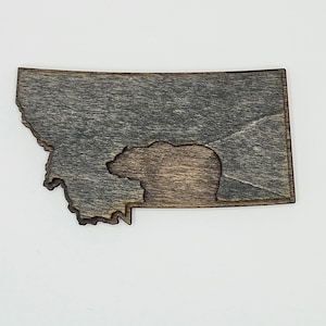 Montana Wood Magnet: Big Sky Souvenir Fridge Decor