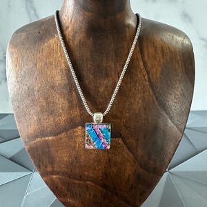 Sterling Silver Dichroic Glass Pendant Mexico
