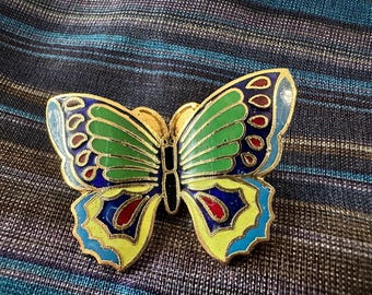 Enamel Vintage Butterfly Pin made in Korea