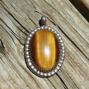 Tigers Eye Sterling Silver Pendant