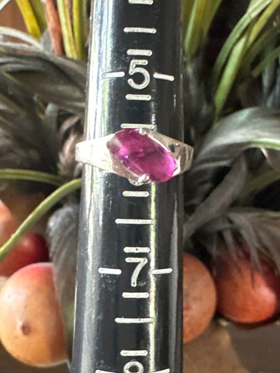 Unique Ruby Sterling Silver Ring Size 5.75 - image 4