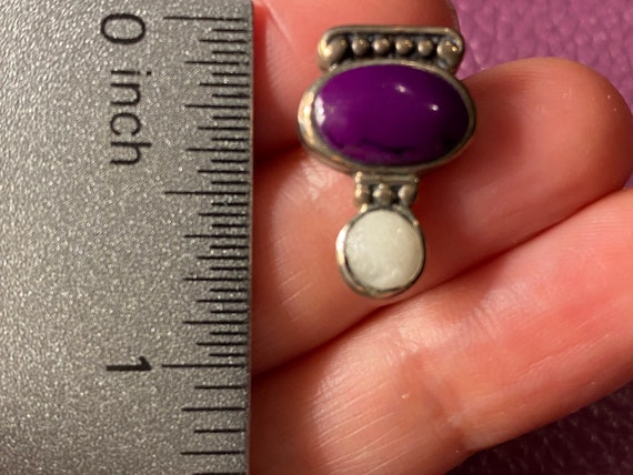 Charoite Sterling Silver Earrings Mexico - image 3