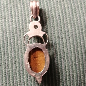 Moonstone and Tigers Eye Sterling Silver Pendant image 3