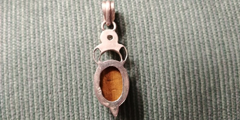 Moonstone and Tigers Eye Sterling Silver Pendant image 3