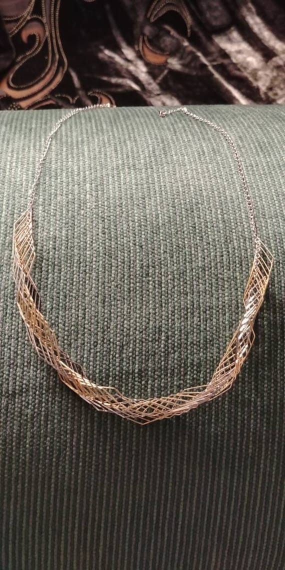 10K Gold and Sterling Silver Necklace Dainty