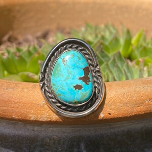 Sterling Silver Turquoise Ring Size 5.5