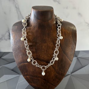 Michael Dawkins Designer Sterling Silver Freshwater Pearl Necklace