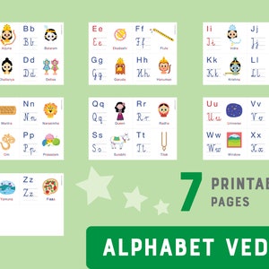 Alphabet english vedic culture for Vaishnavas Kids