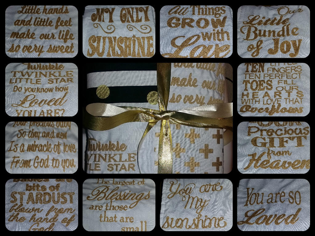 12 Baby Blanket Sayings machine embroidery jef hus pes Etsy