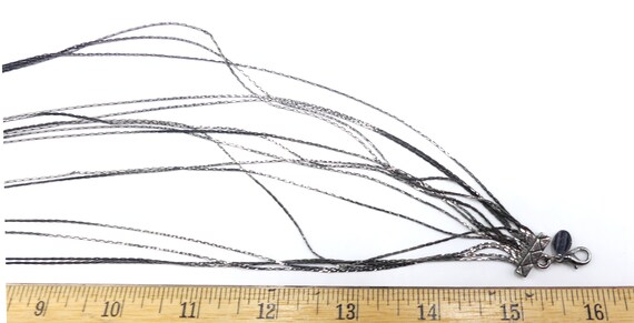 Vintage signed Express 15 multi string dark metal… - image 5