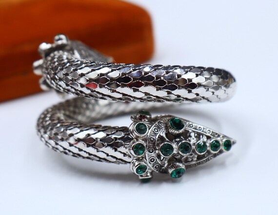 Vintage adjusted able unsigned silver plated & gr… - image 7