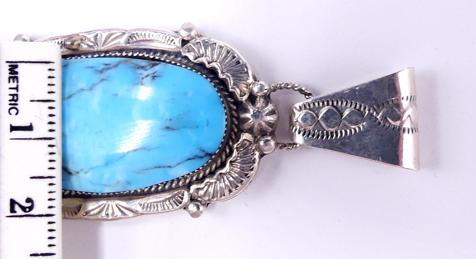 Vintage Large Marked RB 925 Navajo Sterling Silver Vintage Large Marked RB 925 Navajo Sterling Silver