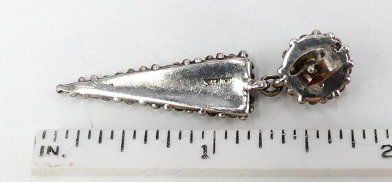 Vintage designer solid sterling silver triangle s… - image 4