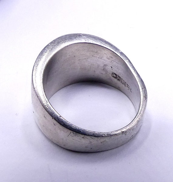 Vintage marked Mexico 925 sterling silver ring si… - image 4