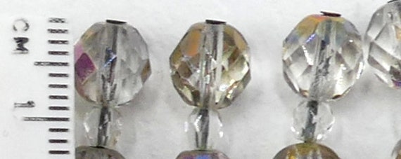 Vintage gold tone & rainbow crystal beads necklace - image 6