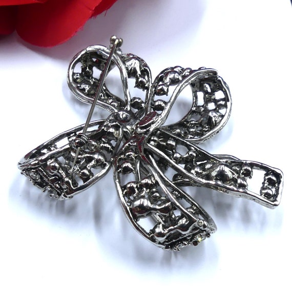 Vintage large signed Kenneth Jay Lane silver tone… - image 5