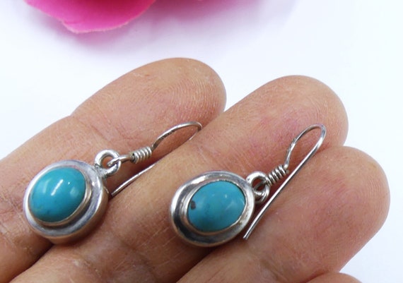 Vintage marked 925 sterling silver & turquoise ca… - image 5