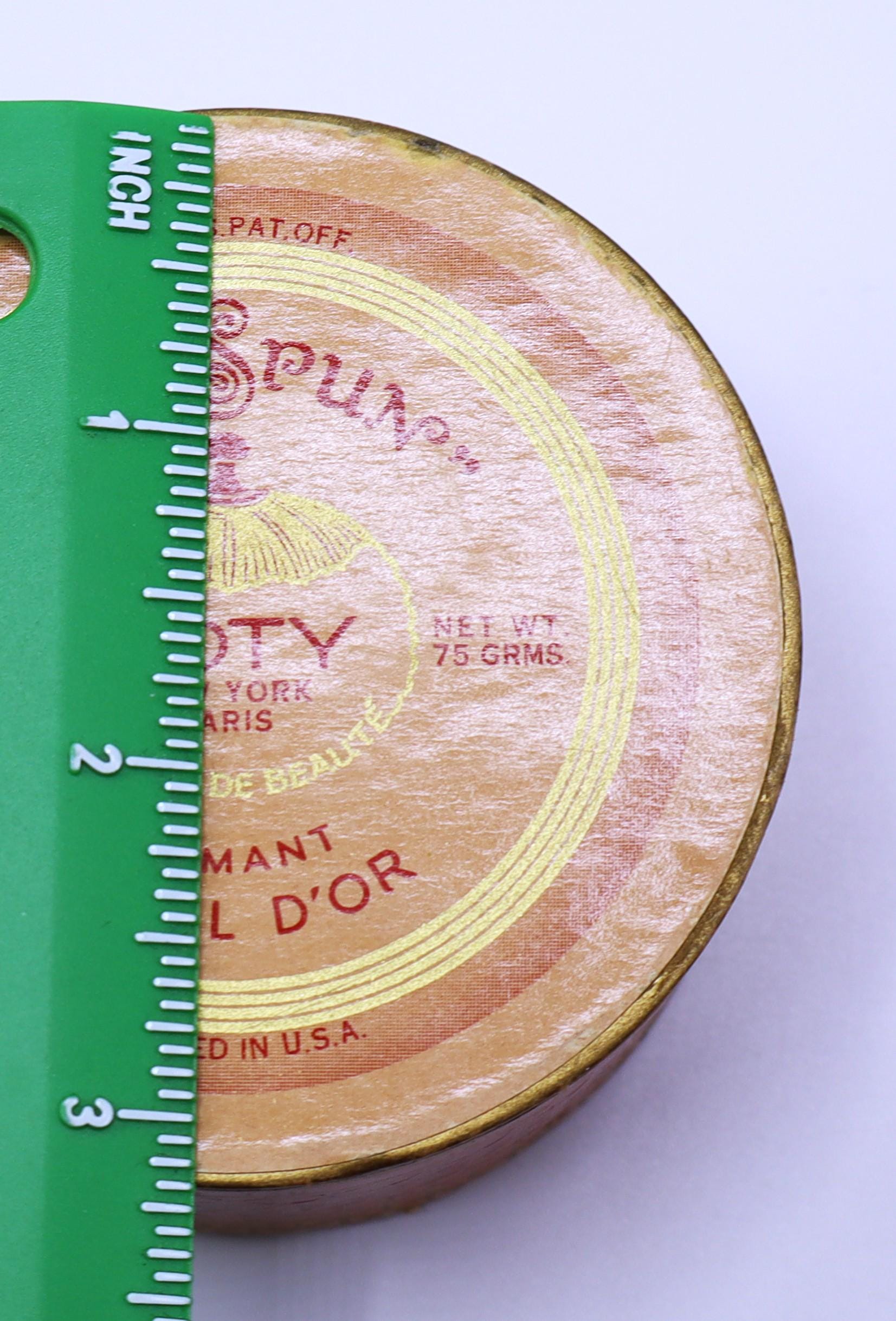 Vintage 30's Coty Red Box Vibrant Air Spun NY Paris Face Powder