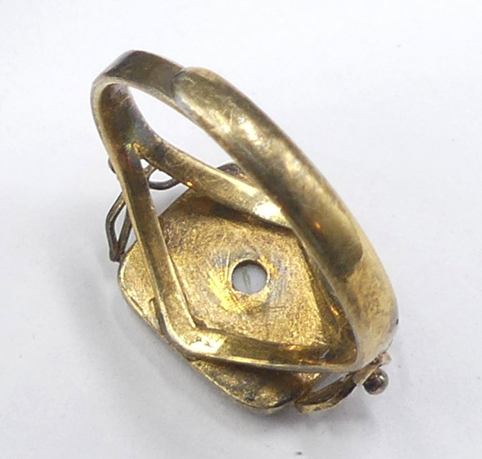 Antique Rare Chinese Marked Silver & Porcelain Adjustable Ring Etsy