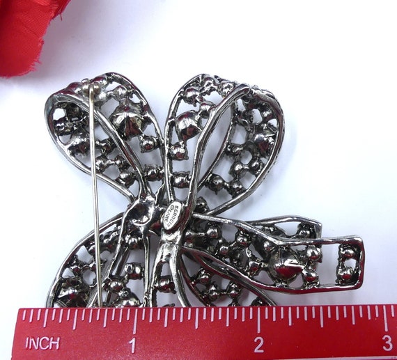 Vintage large signed Kenneth Jay Lane silver tone… - image 10