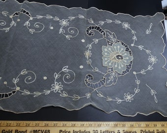 アンティーク ハンドメイド フランス ノルマンディー レース テーブル