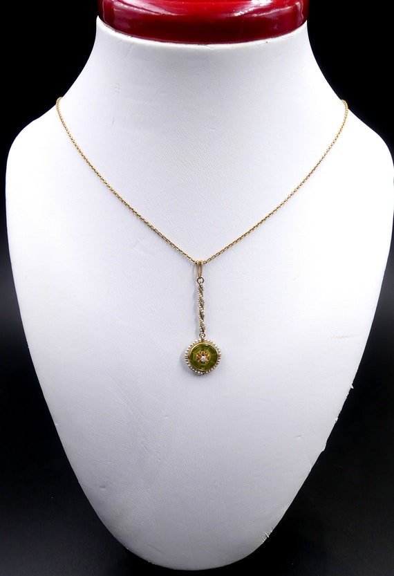 Gorgeous 14k gold chain & Edwardian seed pearl to… - image 10