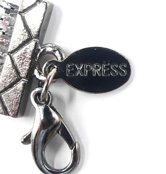 Vintage signed Express 15 multi string dark metal… - image 6