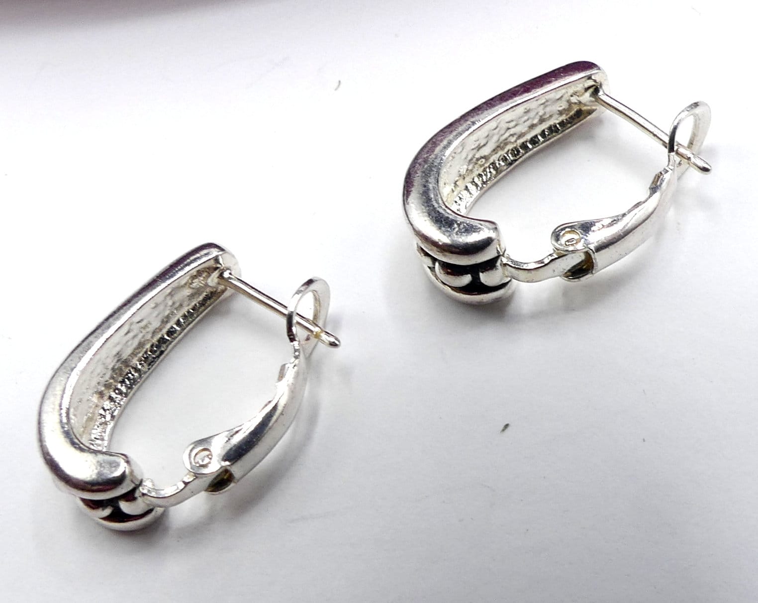 Vintage marked 925 sterling silver French back earrings Etsy