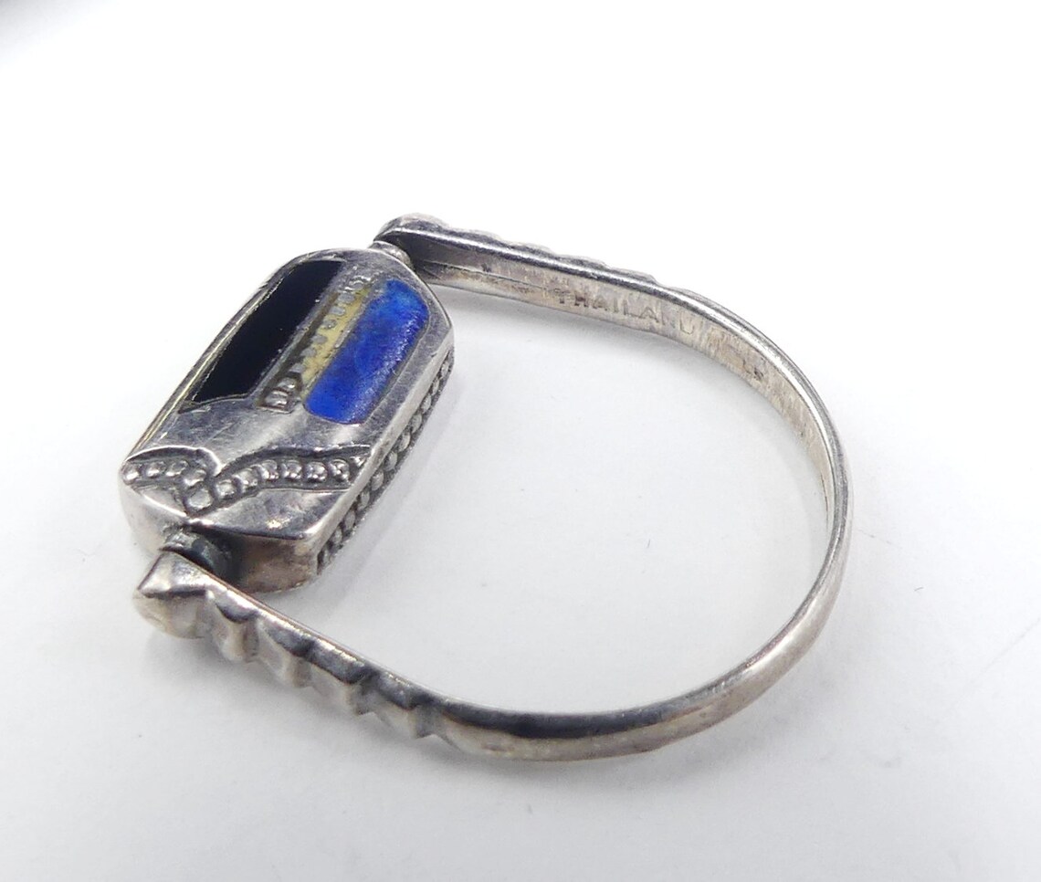 Vintage marked LS 925 sterling silver Thailand & movable Etsy