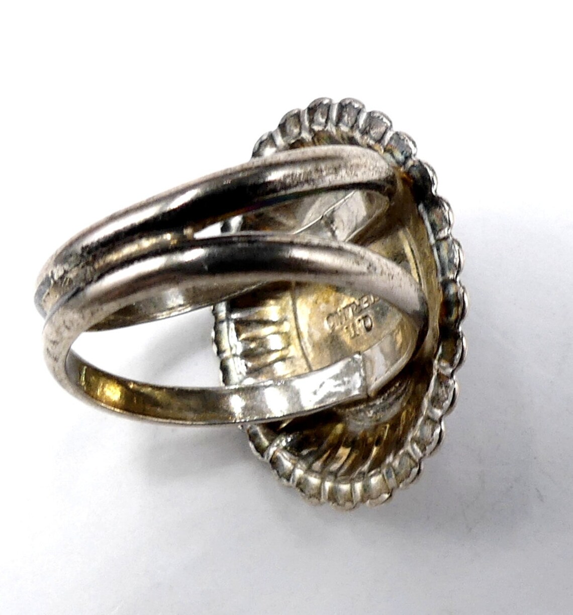 Vintage marked QT 925 sterling silver & multi stone inlay Etsy