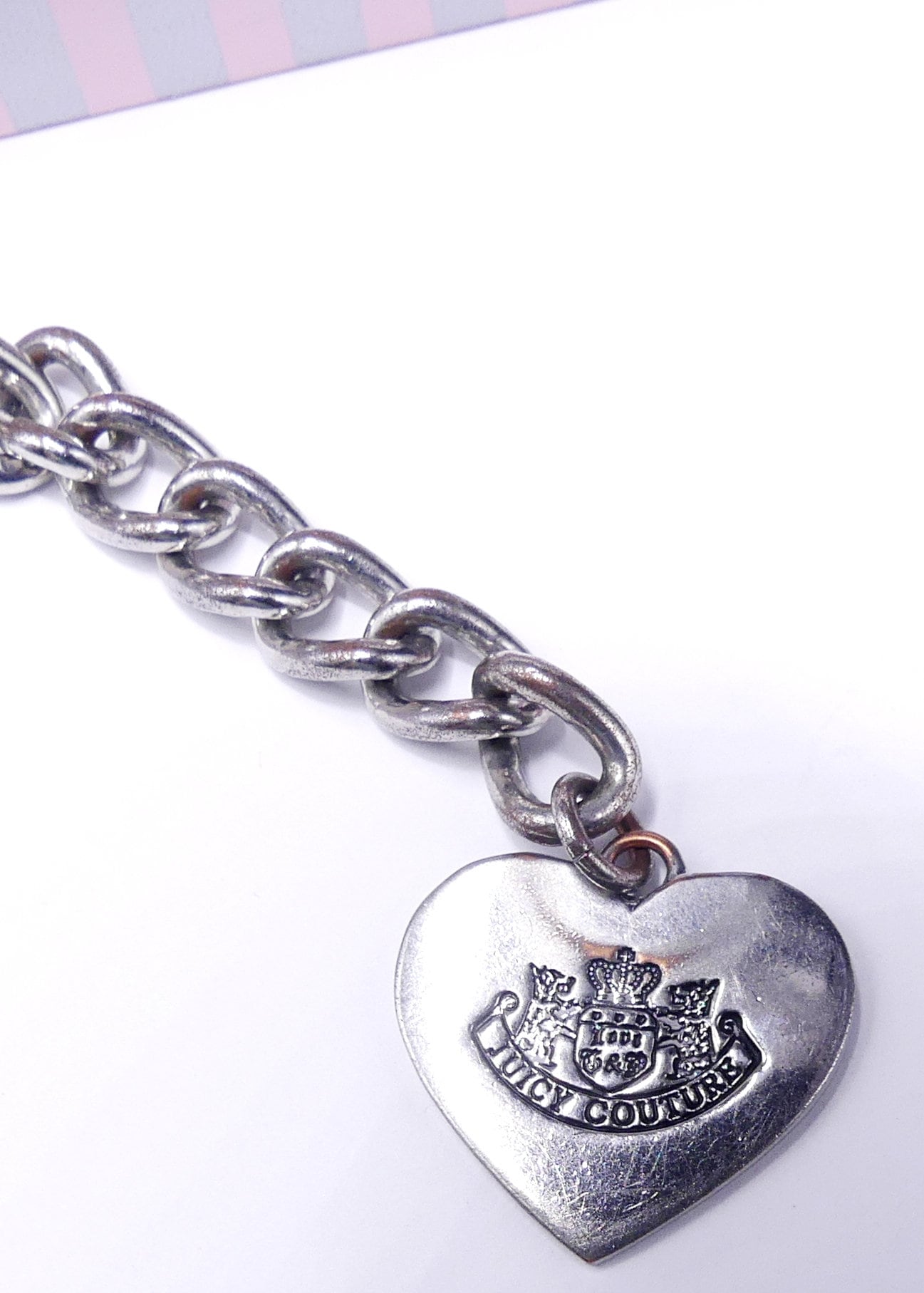 【JUICY COUTURE】 シルバー ハートチャーム ネックレス Juicy Couture Heart Bracelet.silver Ton Juicy Couture