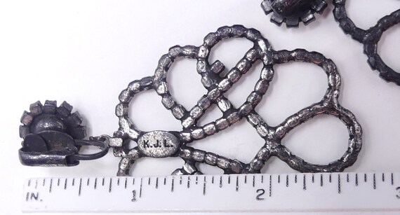 Vintage large signed Kenneth Jay Lane KJL dark si… - image 5