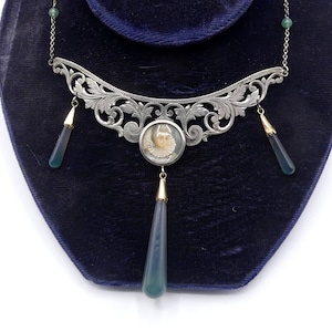 ヴィンテージ ノースウッド ビーズドレープ　ボウル　フリルエッジ　オパルセント アンティーク 19 世紀 ノースウッド フリル ビーズ ドレープ 脚