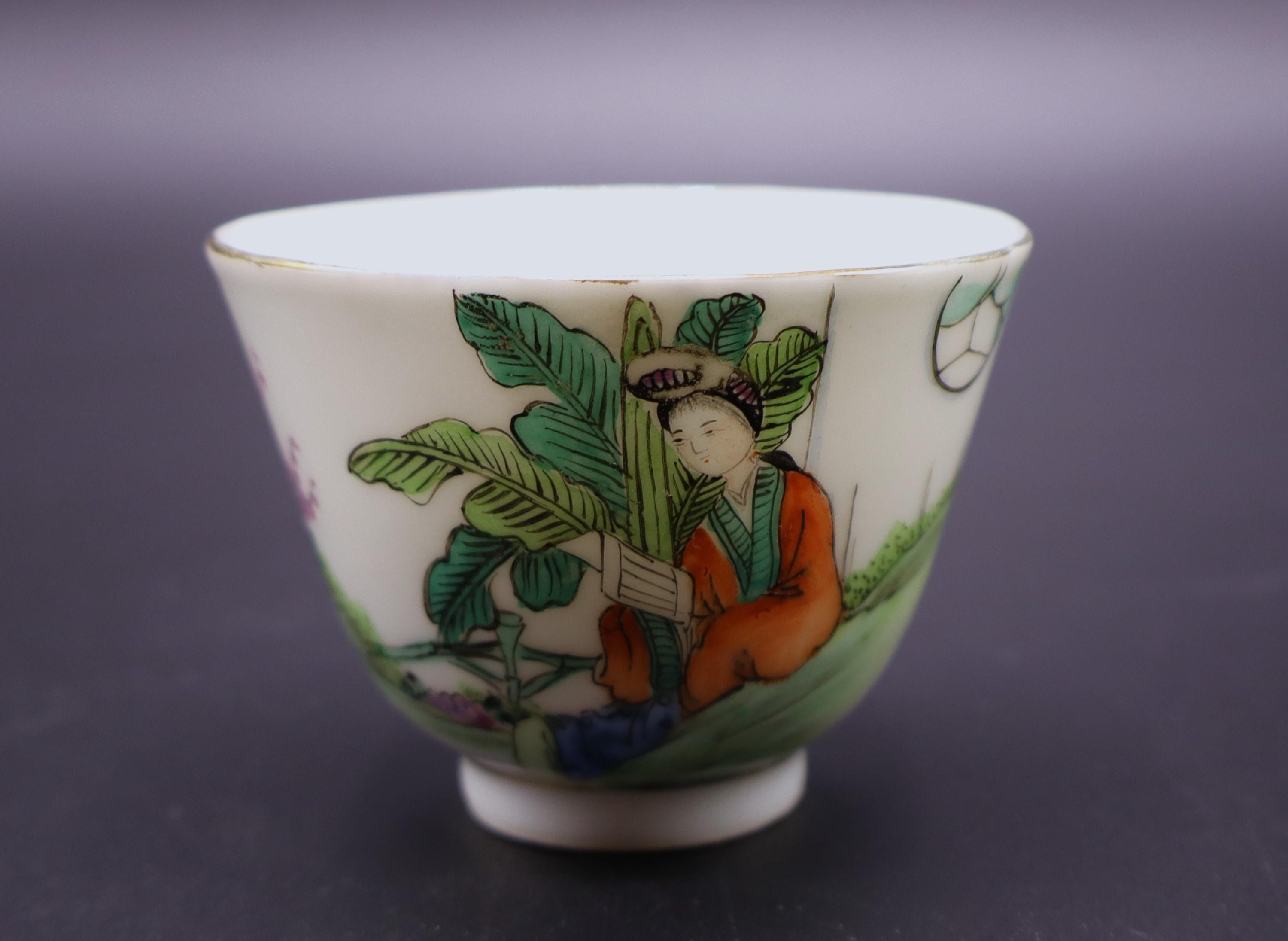 専用　中国清時代　徳化窯煎茶碗4客　口径7.8㎝　東Y6-1118☆2Fトヒコ Antique Chinese Ceramics アンティーク陶磁器類 中国 商品一覧