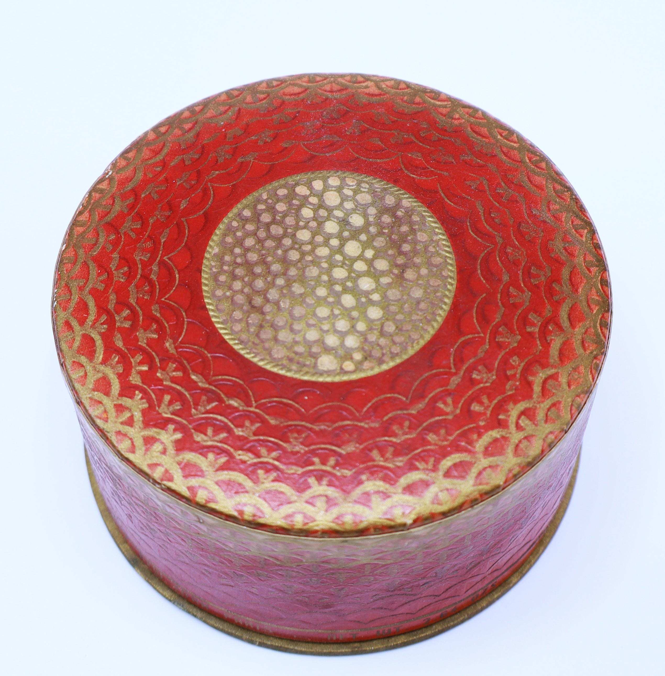 Vintage 30's Coty Red Box Vibrant Air Spun NY Paris Face Powder
