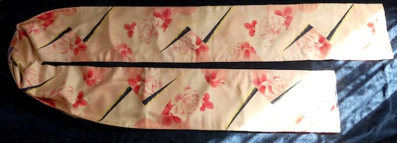 Antique Japanese  flower Kimono Obi belt - image 6