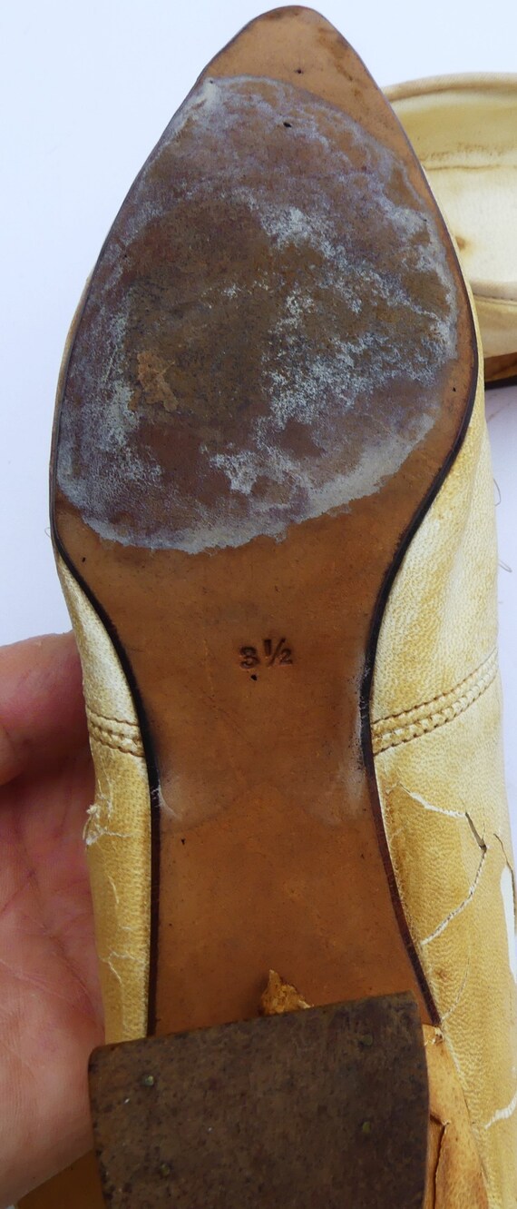 Antique Victorian lady high heel leather shoes co… - image 10