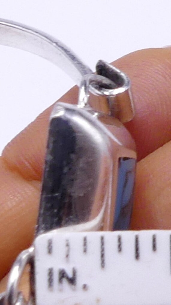 メキシカンシルバー 925 ターコイズ フック ブレスレット ビンテージ ヴィンテージマーク付きメキシコ製 925 スターリングシルバー
