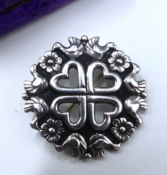 Broche Ancienne En Argent Poinçonnée – Occasion, Bijou Vintage