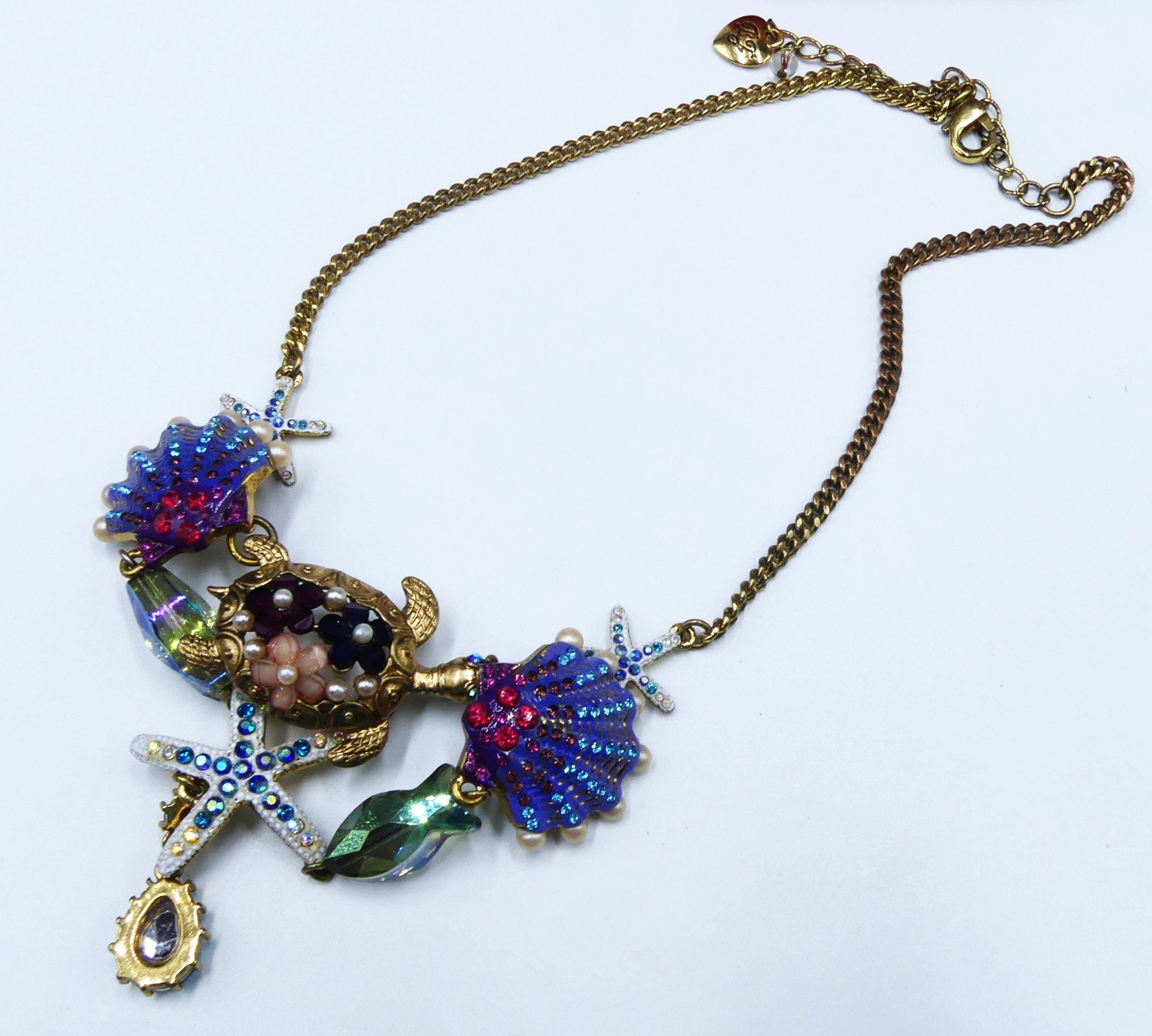 Betsey Johnson 2 Fish necklaces + earrings / 2 colliers